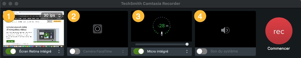 Configurer les paramètres pour enregistrer son écran vidéo de Mac