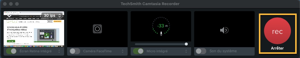 Faire un enregistrement d'écran de Mac avec Camtasia
