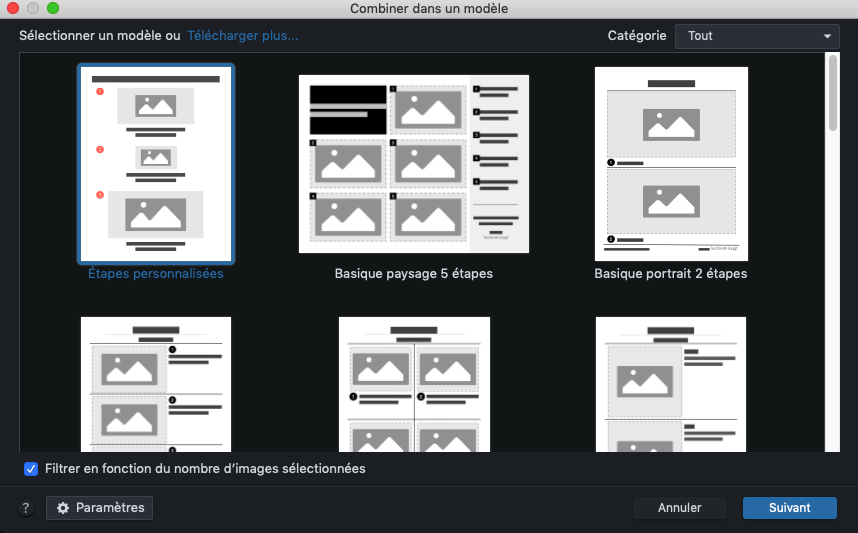 Combiner des captures dans un modèle grâce à Snagit pour faire un manuel d'utilisation logiciel