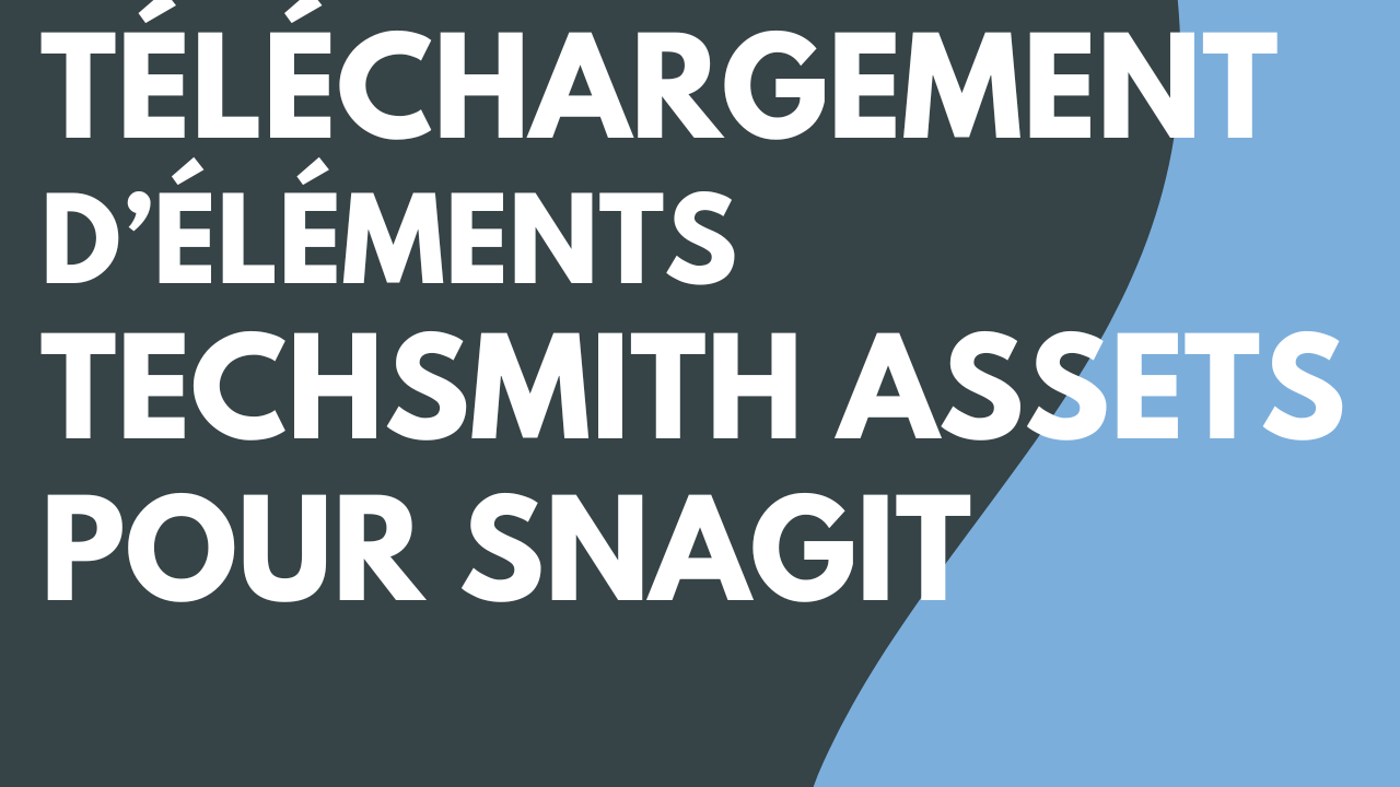 Téléchargement d’éléments TechSmith Assets pour Snagit