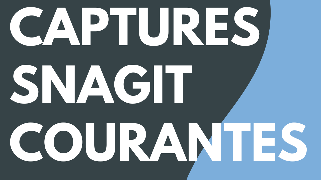 Captures courantes avec Snagit