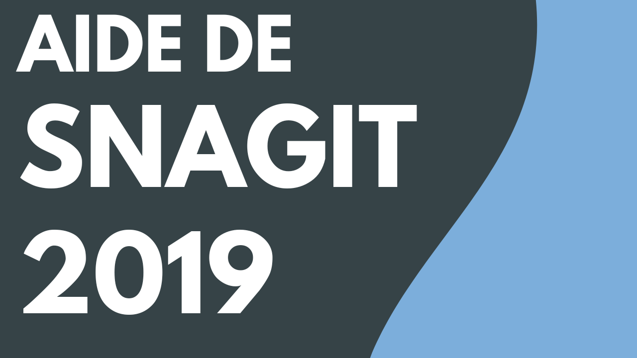 PDF de l’aide de Snagit version 2019