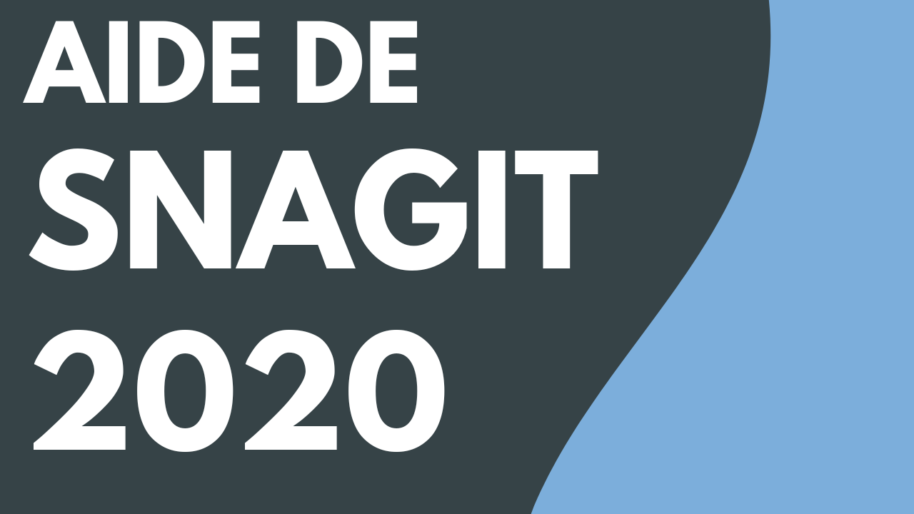 PDF de l’aide de Snagit version 2020