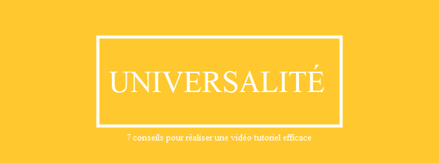 Universalité de la vidéo