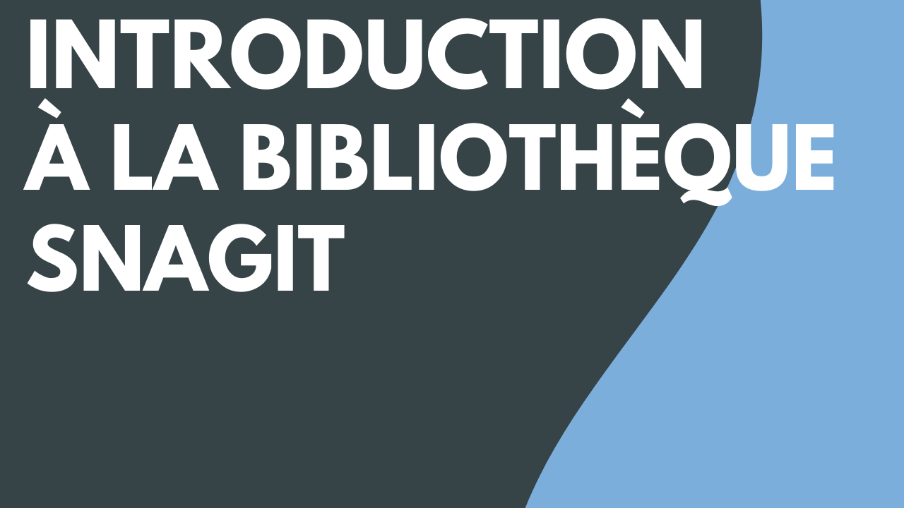 Introduction à la bibliothèque Snagit