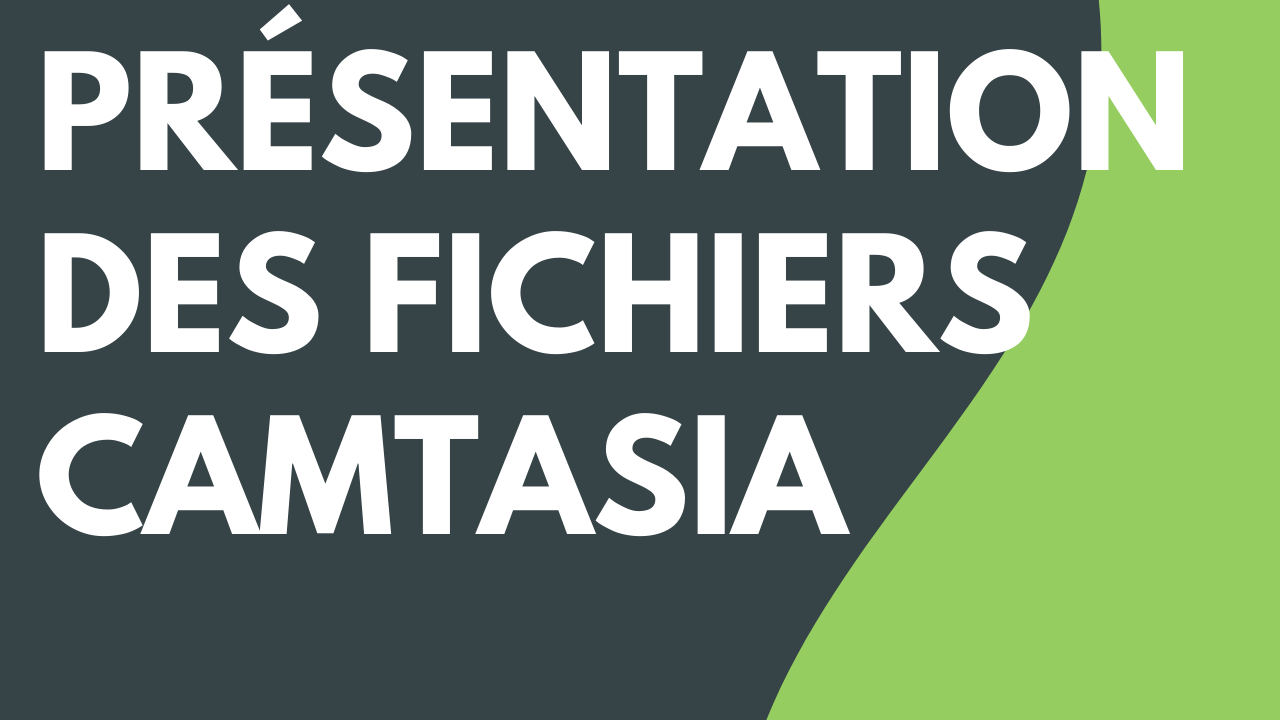 Présentation des fichiers Camtasia