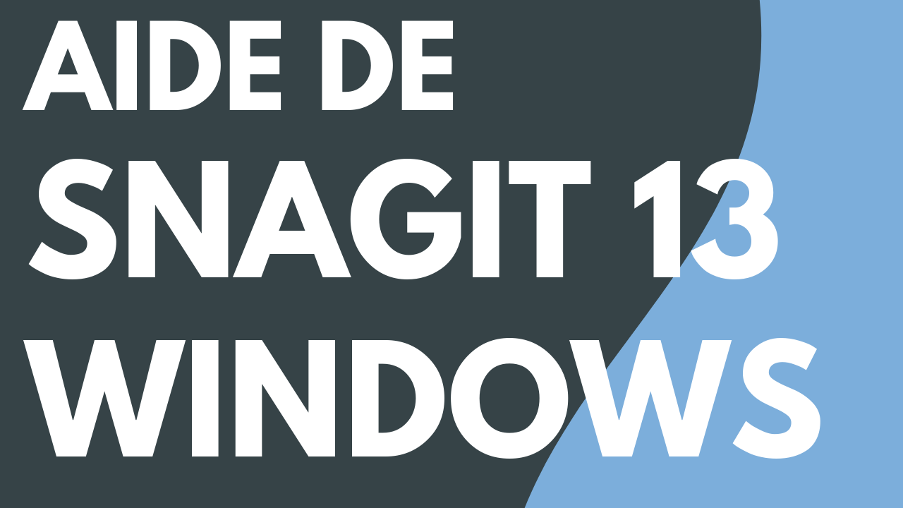 PDF de l’aide de Snagit Windows version 13