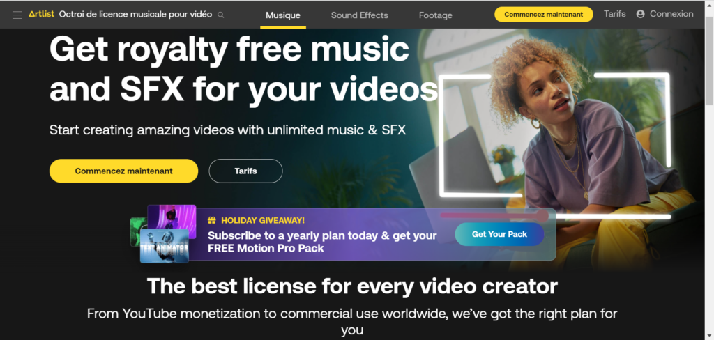 Ajouter de la musique dans un montage vidéo avec Artlist