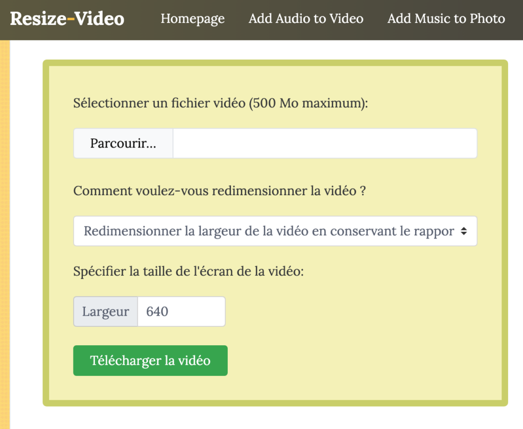 Resize-video, pour redimensionner des vidéos