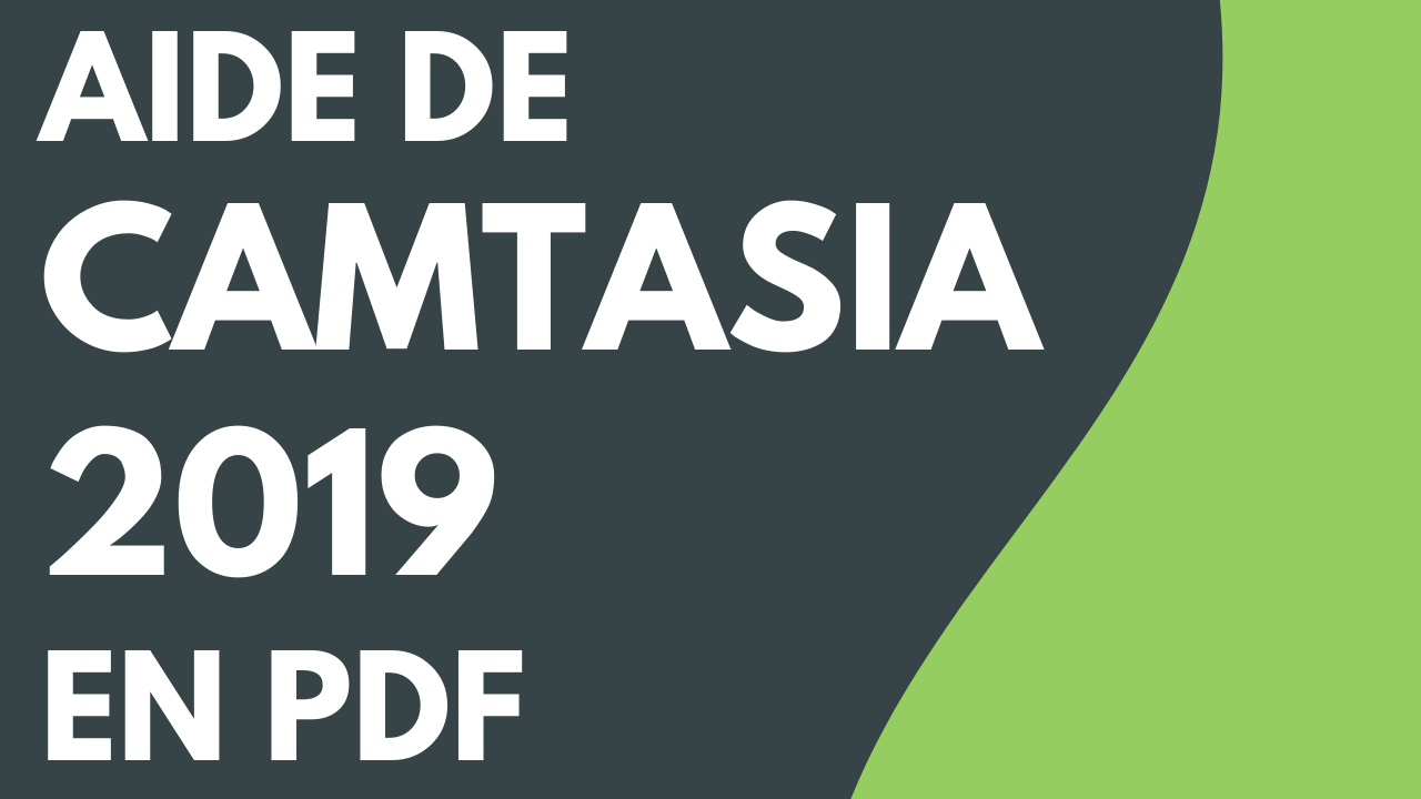 Aide de Camtasia 2019 en PDF