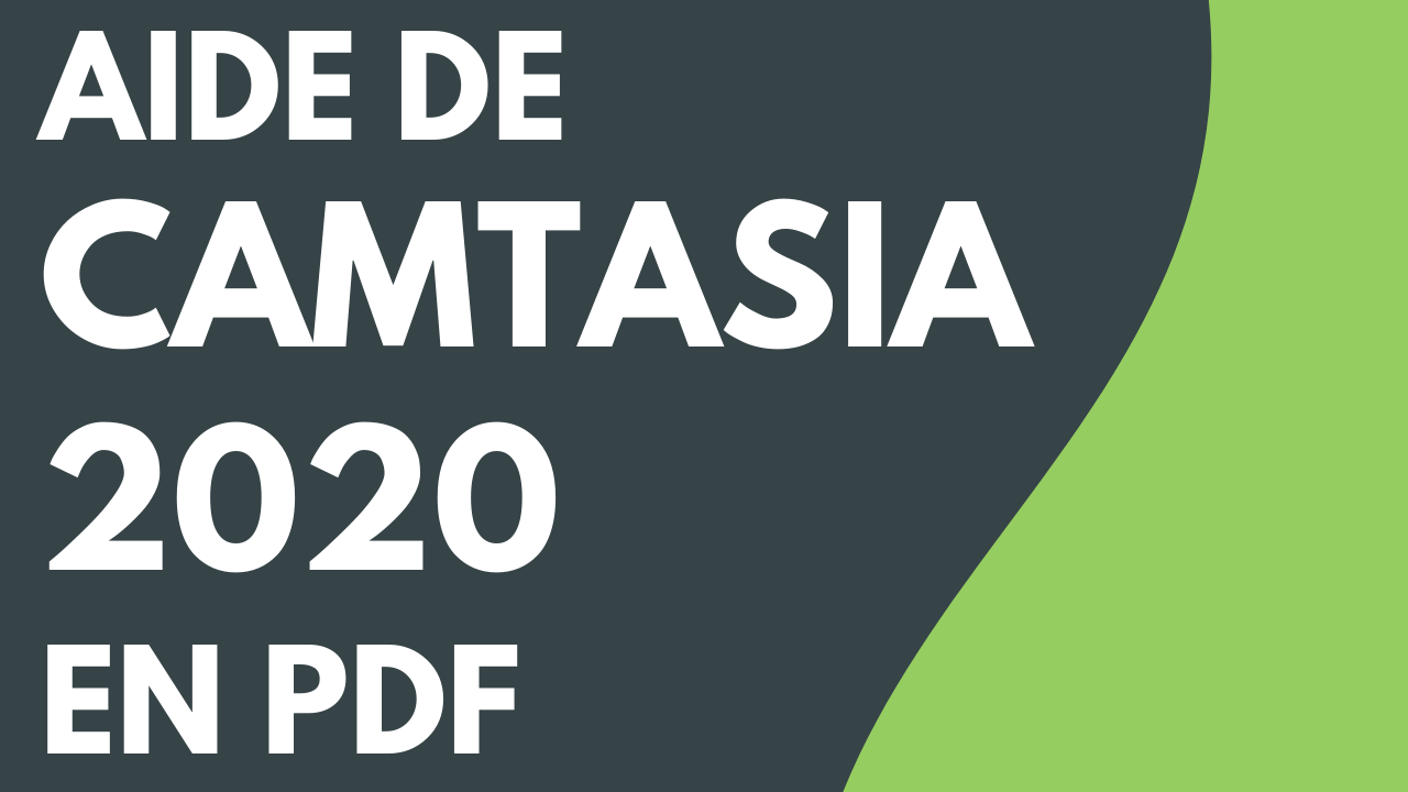 Aide de Camtasia 2020 en PDF
