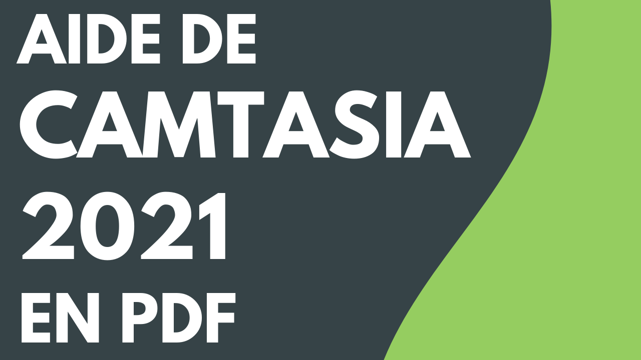 Aide de Camtasia 2021 en PDF