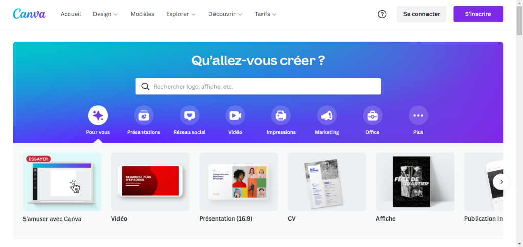 Canva, logiciel de communication interne en entreprise.