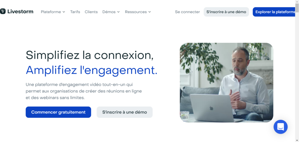 Livestorm, plateforme de webinaire.