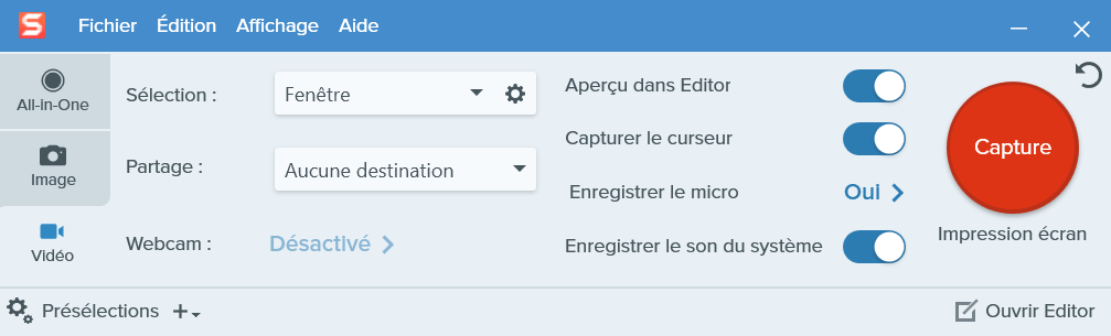 Étape pour ajouter une image à vos modes opératoires avec Snagit.