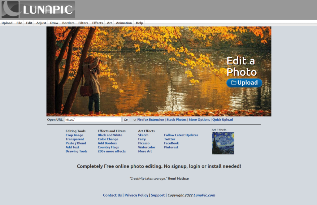 LunaPic est un logiciel permettant de flouter une image.