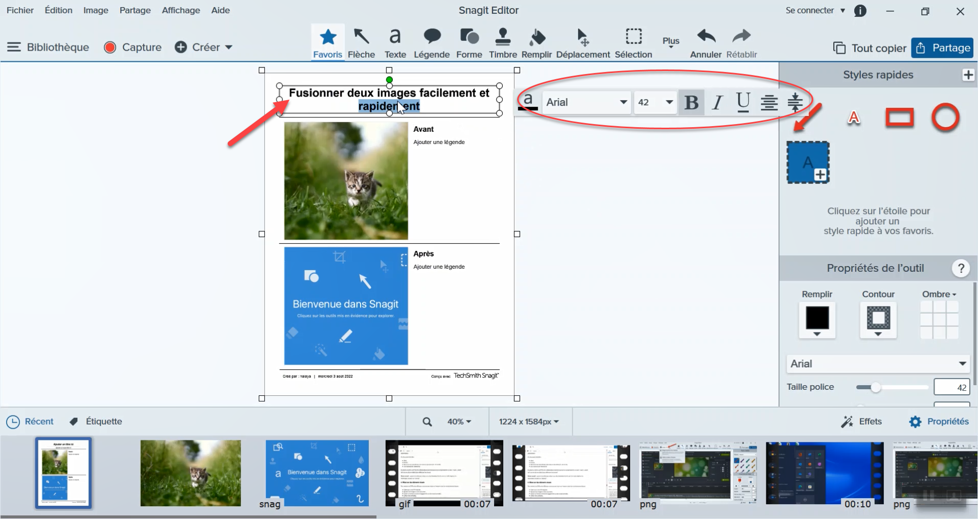 Comment fusionner deux images facilement ? Techsmith