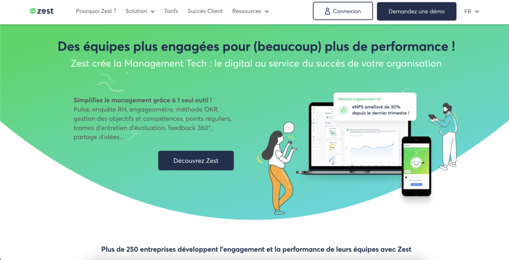 Zest est une application permettant de donner ou de recevoir du feedback.