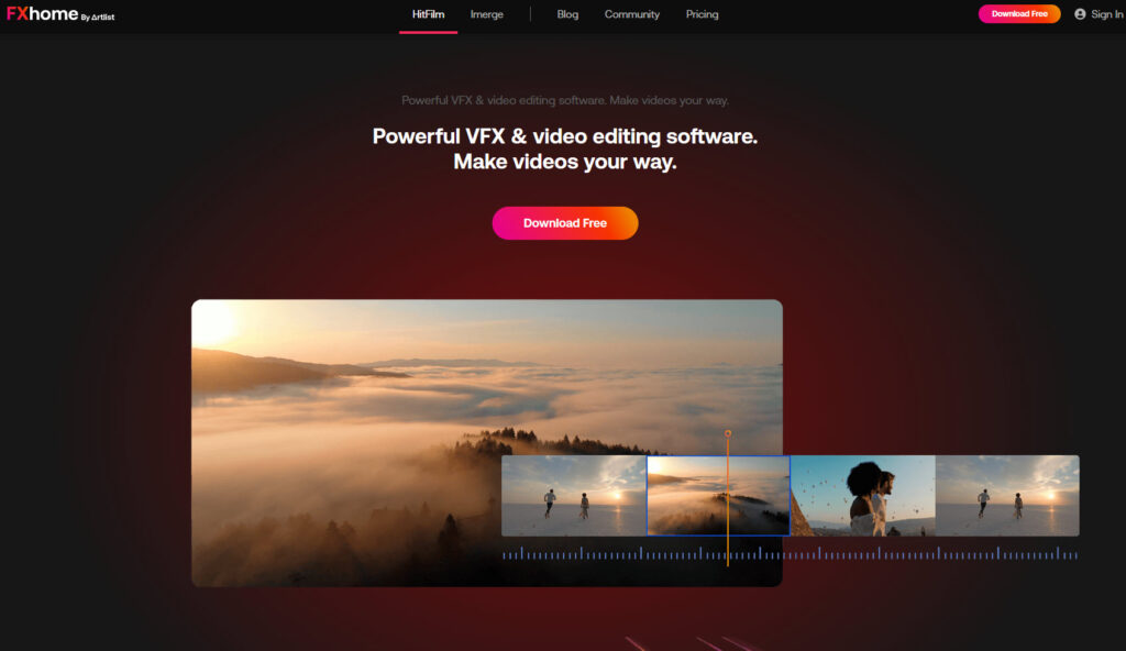 Hitfilm est un logiciel de montage video gratuit.