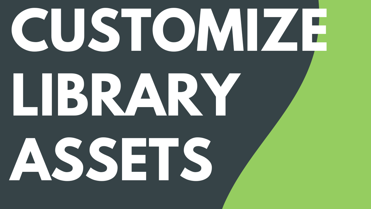 Personnalisation des éléments de la bibliothèque