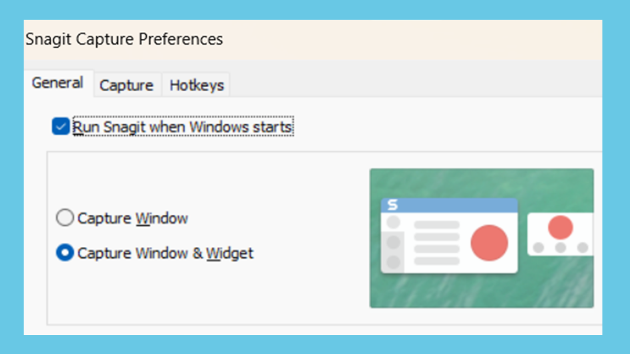 Préférences de Snagit – Windows