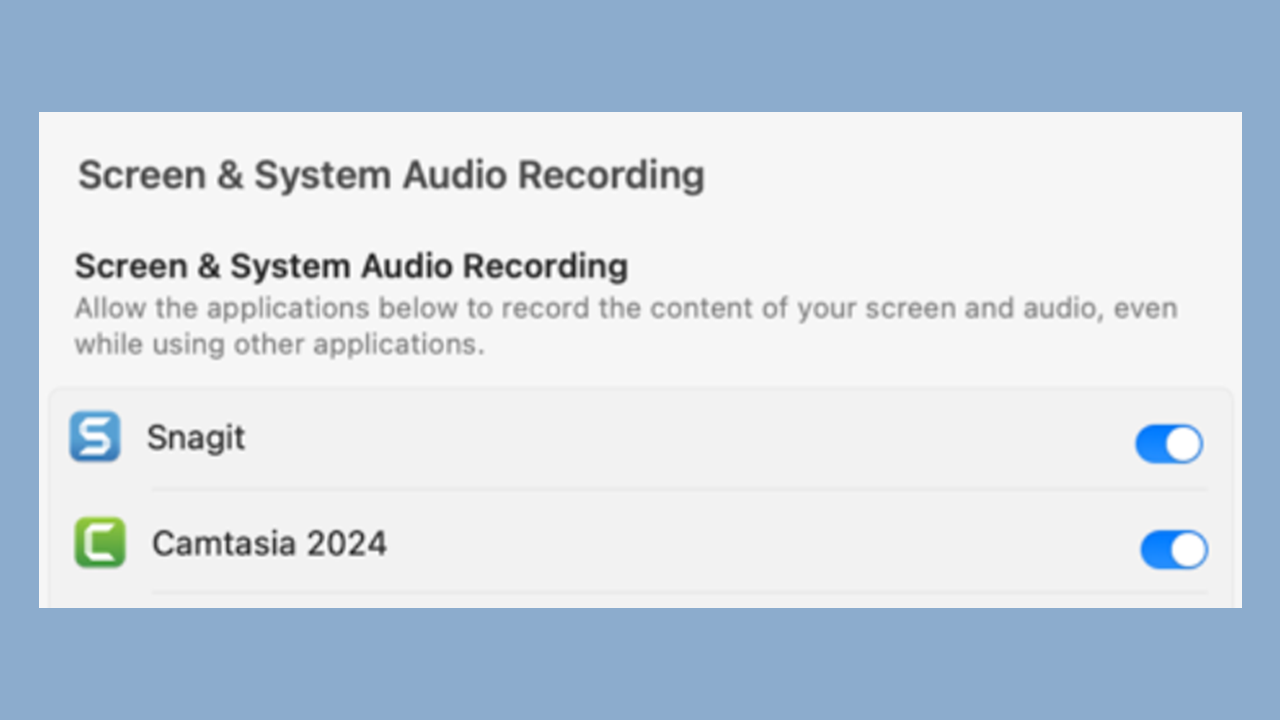 Autorisations macOS