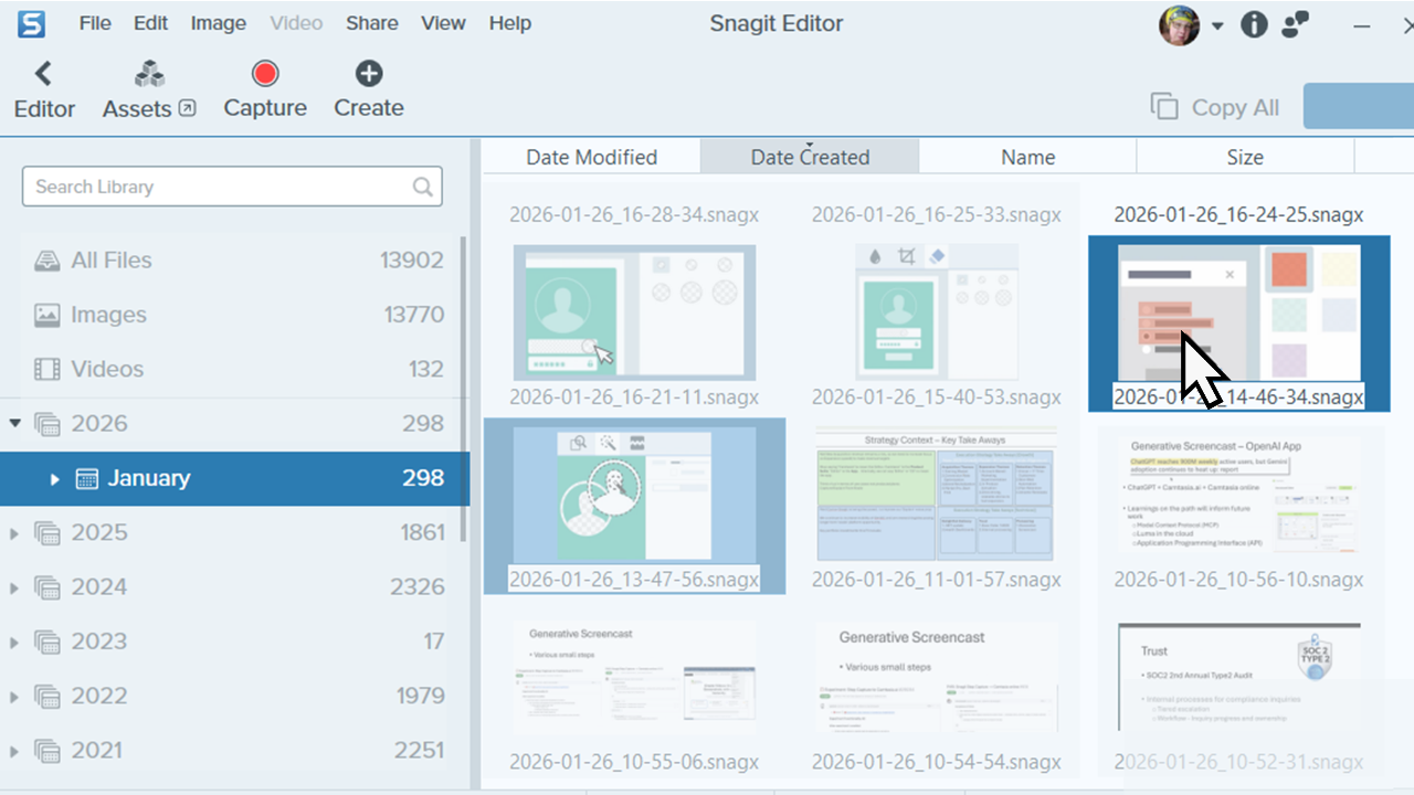 Introduction à la bibliothèque Snagit