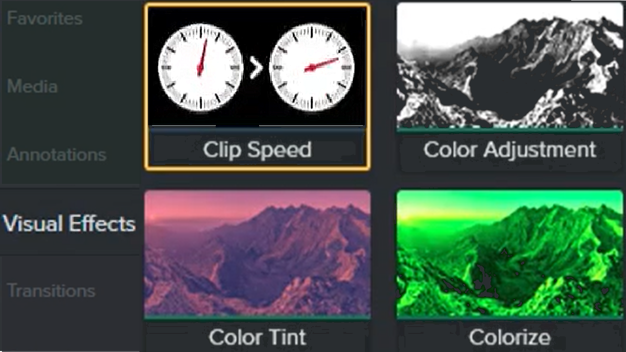 Présentation des effets visuels