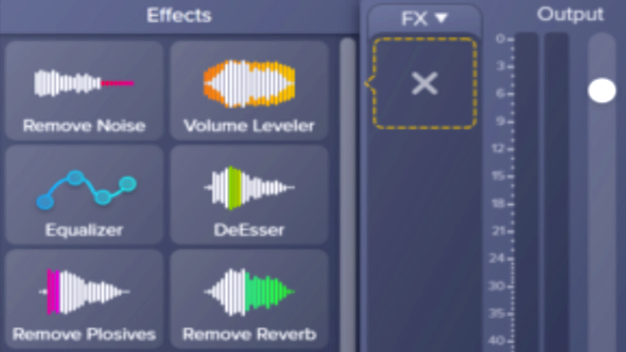 Améliorer l’audio grâce aux effets