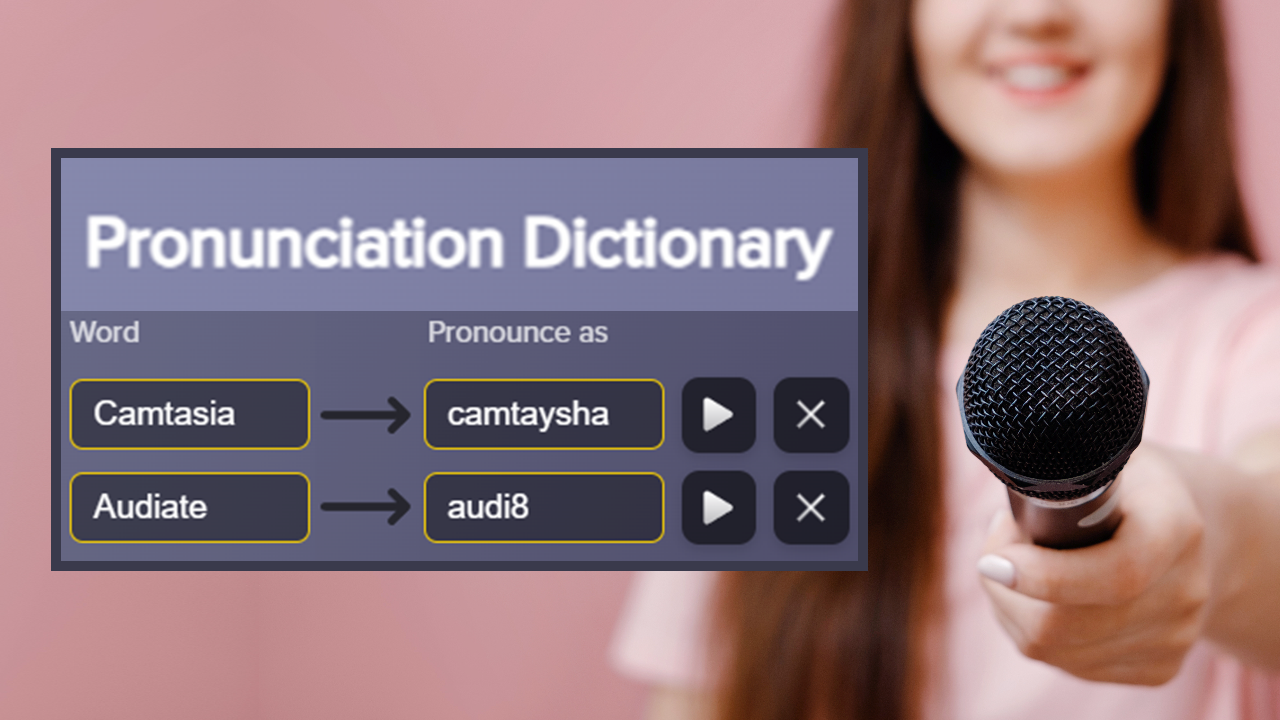 Prononciation de nouveaux mots dans Audiate