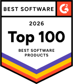 G2 Meilleur logiciel 2026 - Top 100 - Récompense