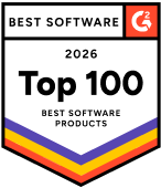 G2 Produits à la plus haute satisfaction 2026 - Top 100 - Récompense