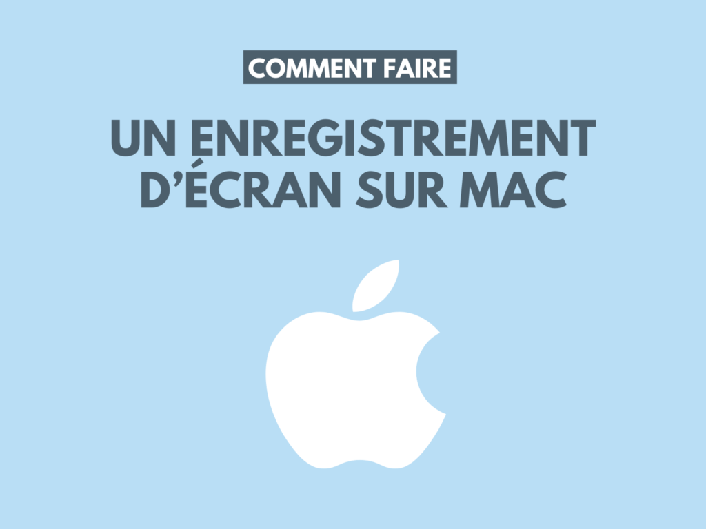 Un enregistrement d'écran sur Mac