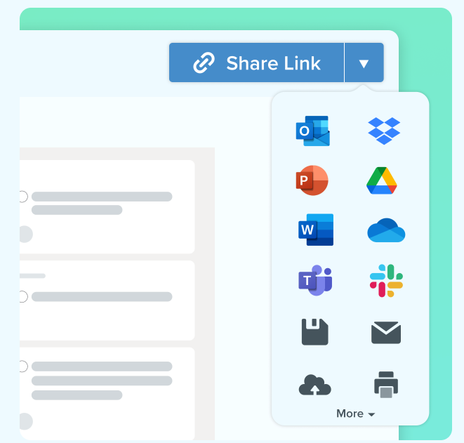 snagit share link dropdown