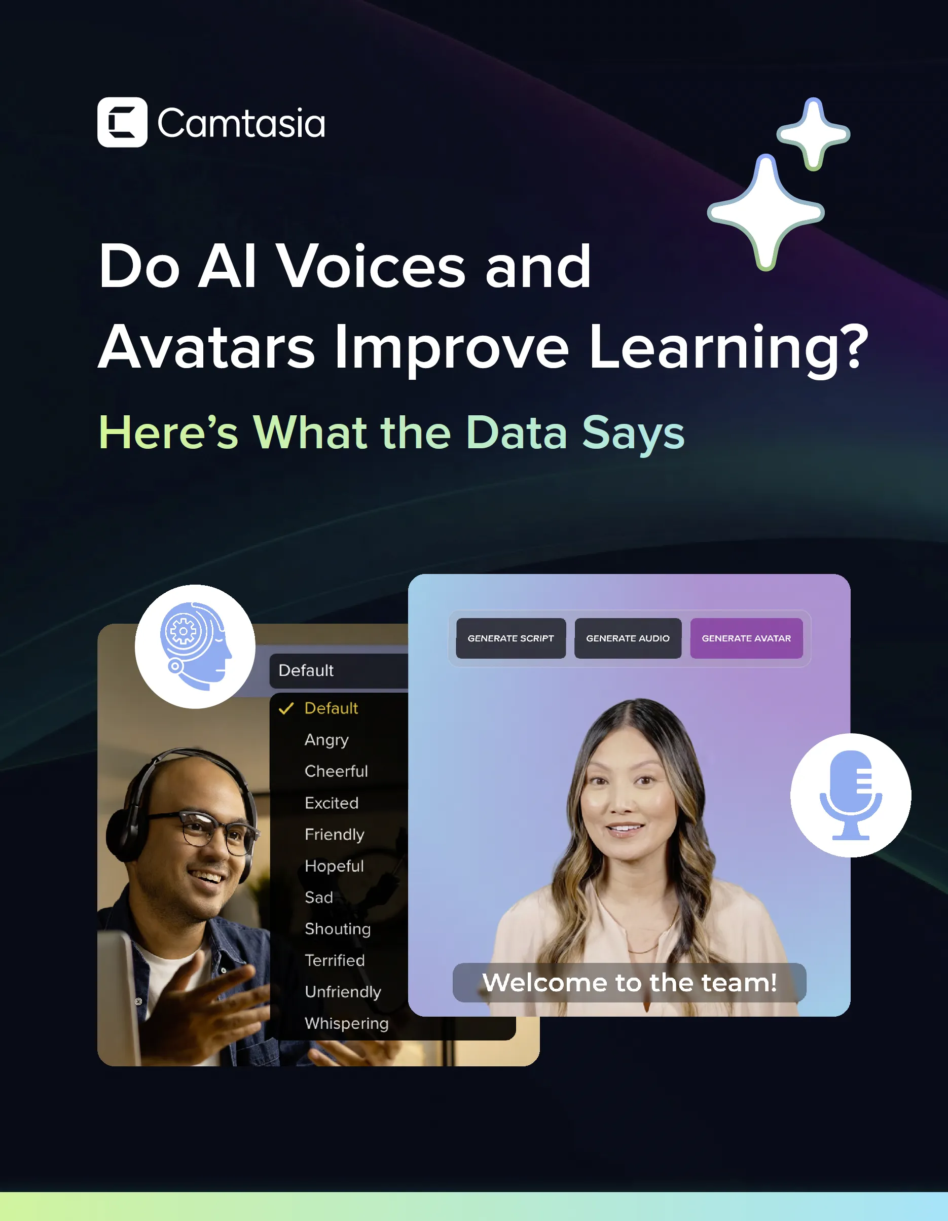 Do AI voices and avatars improve learning research